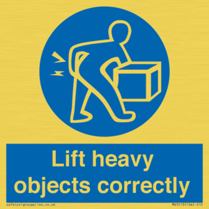 Lift heavy objects correctly